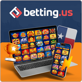 An image showing the Texas flag and betting.us logo